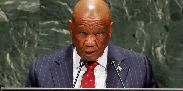 Lesotho's Prime Minister Thomas Motsoahae Thabane's wife Maesaiah Thabane is in hiding from the police, who want to question her over the June 14, 2017 killing of Thabane's former wife Lipolelo. (AP Photo/Richard Drew, File)