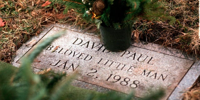 A January 1998 photo shows the grave of David Paul at Walnut Grove Cemetery in Meriden, Conn. The abandoned newborn infant was found frozen to death in a Meriden parking lot. DNA testing has helped police identify the mother of the infant but she is not expected to face charges because of the age of the crime, authorities announced Tuesday. (Tony Bacewicz/Hartford Courant via AP)