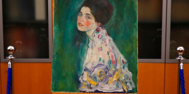 Klimt's "Portrait of a Lady" was reported stolen from the Ricci Oddi in Feb. 1997. (AP Photo/Antonio Calanni)