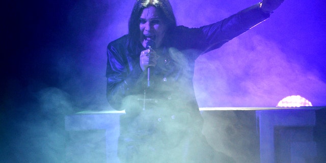 Ozzy Osbourne performing at the American Music Awards in Los Angeles.