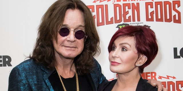 Ozzy Osbourne and his wife Sharon Osbourne at the Metal Hammer Golden God awards in London