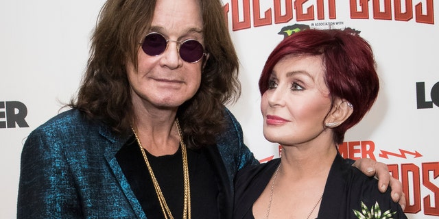 Ozzy Osbourne and his wife Sharon Osbourne at the Metal Hammer Golden God awards in London