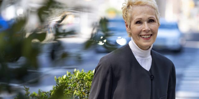 This June 23, 2019, file photo shows E. Jean Carroll in New York. Lawyers for Carroll who accuses President Donald Trump of raping her in the 1990s are asking for a DNA sample, seeking to determine whether his genetic material is on a dress she says she wore during the encounter. (AP Photo/Craig Ruttle, File)