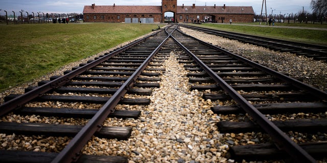 Railway tracks lead to the former Nazi Auschwitz Birkenau extermination camp in Oswiecim, Poland on December 7, 2019. (Photo AP / Markus Schreiber, File)