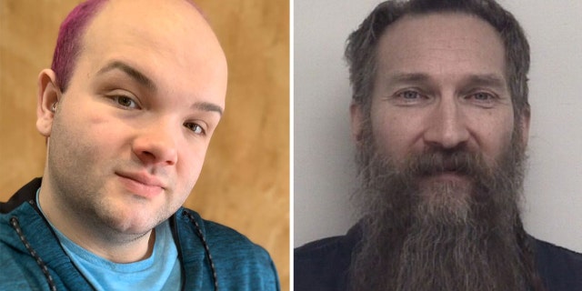 Mark Latunski, 53, right, pleaded guilty to murder and mutilation of a body charges in the death of Kevin Bacon, 25, of Swartz Creek near Flint, Michigan.