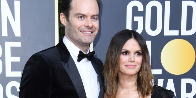 Bill Hader and Rachel Bilson attend the 77th Annual Golden Globe Awards at The Beverly Hilton Hotel on January 05, 2020, in Beverly Hills, Calif.