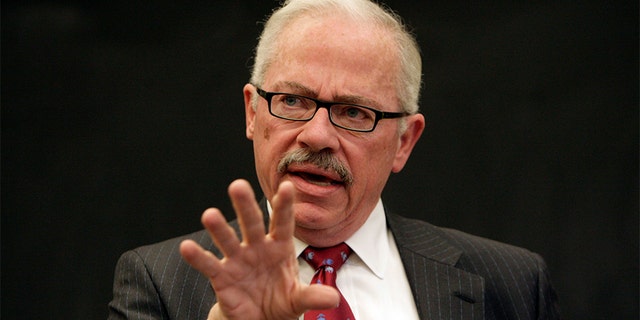 Libertarian Party Presidential candidate Bob Barr speaks to a crowd of about 100 in a classroom on the Duke University campus in Chapel Hill, North Carolina, Tuesday, October 28, 2008. (Photo by Chris Seward/Raleigh News & Observer/Tribune News Service via Getty Images)
