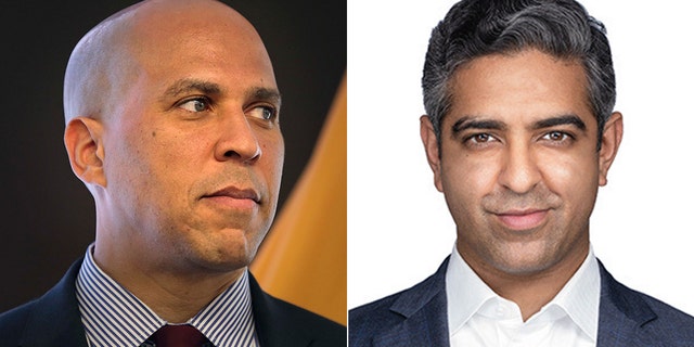 Hirsh Singh, right, said part of his campaign to unseat Sen. Cory Booker is by courting disillusioned minority voters.