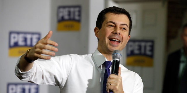 Democratic presidential candidate, former South Bend, Ind., Mayor Pete Buttigieg speaks at a town hall meeting at the Lake Cooper Foundation in Keokuk, Iowa, Tuesday, Jan. 21, 2020. (AP Photo/Gene J. Puskar)
