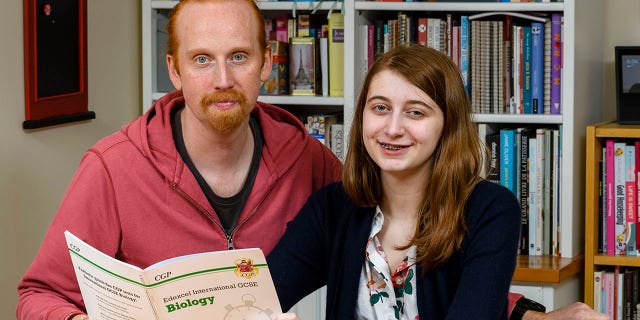 Jonathan Jenkyn, 43, found a lump in his neck which was later diagnosed as cancer after teaching his daughter, Alice Jenkyn about lymph nodes ahead of a test.
