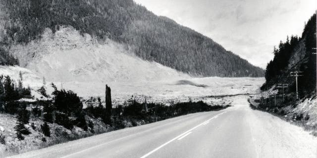 This photo was taken from the Princeton side of the Hope Slide, Canada's largest known landslide. (British Columbia Ministry of Transportation and Infrastructure)