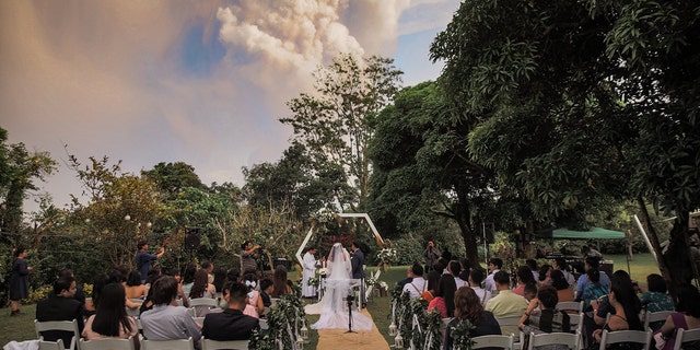 The wedding party knew of the potential for the volcano, which is located about 37 miles south of Manila, and its potential eruption.