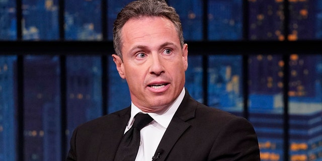 LATE NIGHT WITH SETH MEYERS -- Episode 867 -- Pictured: (l-r) CNN's Chris Cuomo during an interview with host Seth Meyers on August 1, 2019 -- (Photo by: Lloyd Bishop/NBCU Photo Bank/NBCUniversal via Getty Images via Getty Images)