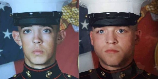 Marine Cpl. Spencer Daily, 21, left, was convicted at a court-martial in the shooting death of Cpl. Tyler Wallingford in South Carolina last April.