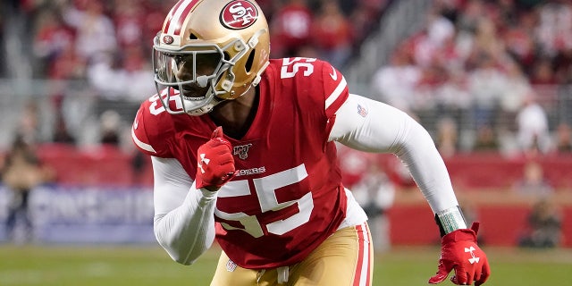 San Francisco 49ers defensive end Dee Ford (55) in action during the first half of the NFL NFC Championship football game.