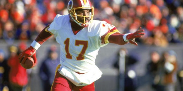 Doug Williams led Washington to a big blowout win against the Denver Broncos in Super Bowl XXII. (Photo by: Jonathan Daniel/Getty Images)