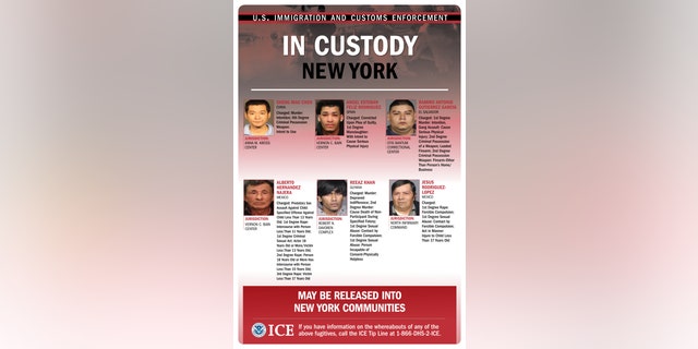 Ice Issues List Of ‘fugitive Illegal Immigrants Freed By New York City 