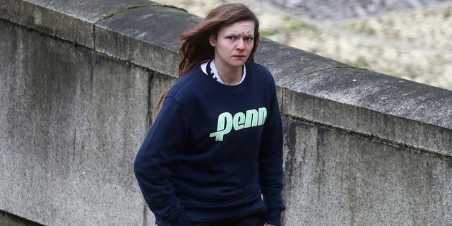 Gemma Watts, a British woman who pleaded guilty to posing as a teenage boy to sexually groom young girls, walks to the Winchester Crown Court in Winchester, Britain, January 10, 2020. REUTERS/Simon Dawson - RC2YCE9WVONL