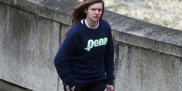 Gemma Watts, a British woman who pleaded guilty to posing as a teenage boy to sexually groom young girls, walks to the Winchester Crown Court in Winchester, Britain, January 10, 2020. REUTERS/Simon Dawson - RC2YCE9WVONL