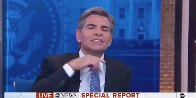 ABC News anchor George Stephanopoulos was cut on camera making a throat-slash gesture on Thursday.
