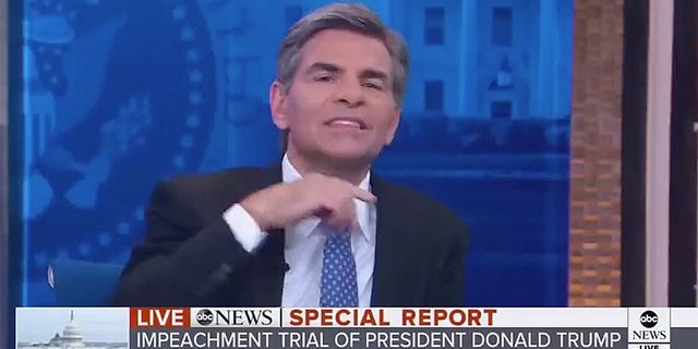 ABC News anchor George Stephanopoulos was cut on camera making a throat-slash gesture on Thursday.