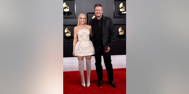 Gwen Stefani and Blake Shelton attend the 62nd Annual GRAMMY Awards at Staples Center on January 26, 2020 in Los Angeles, California.