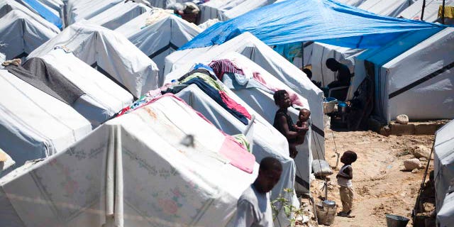 This 2010 photo shows Haitians living in tents following the country's most deadly earthquake.