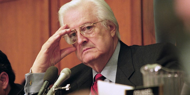 Representative Henry Hyde chairs the House Judiciary Committee meeting during deliberations of the proposed articles of impeachment, December 11, 1998. The committee approved four articles of impeachment against President Bill Clinton. (Photo by David Hume Kennerly/Getty Images)