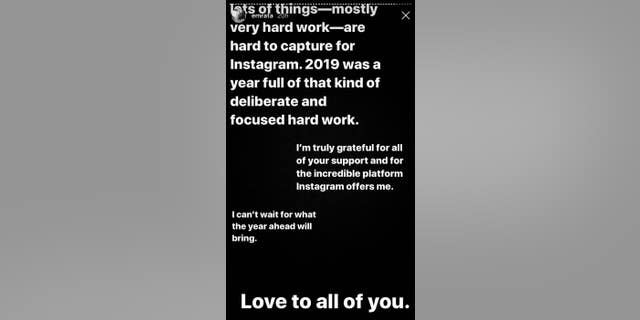Ratajkowski's concluding message.