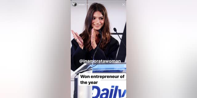 Ratajkowski wins entrepreneur of the year for Inamorata.