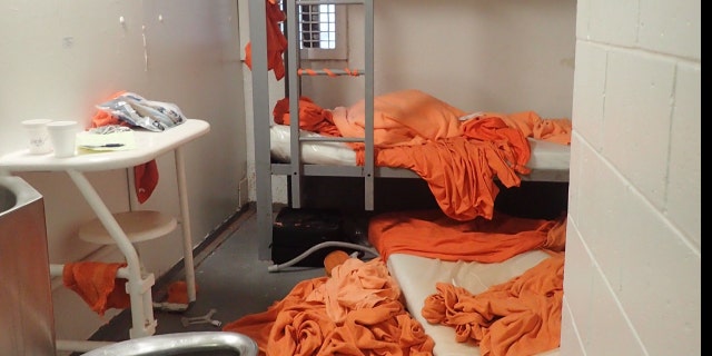 The scene inside Epstein's jail cell following his death.