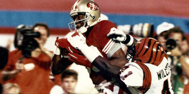 Jerry Rice was named MVP of Super Bowl XXIII. (Photo by Sylvia Allen/Getty Images)