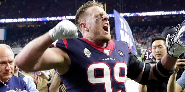 Texans defensive end J.J. Watt is the best player in the history of the franchise. (AP Photo/Michael Wyke)