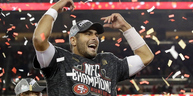Garoppolo helped the 49ers to an NFC Championship. (AP Photo/Marcio Jose Sanchez)
