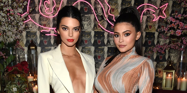 (L-R) Model Kendall Jenner and Founder, Kylie Cosmetics Kylie Jenner attend an intimate dinner hosted by The Business of Fashion to celebrate its latest special print edition 'The Age of Influence' at Peachy's/Chinese Tuxedo on May 8, 2018 in New York City. 
