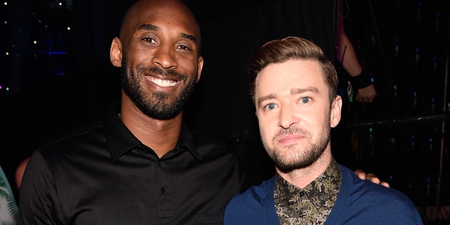 Kobe Bryant and Justin Timberlake attend the Teen Choice Awards 2016 at The Forum on July 31, 2016, in Inglewood, Calif.