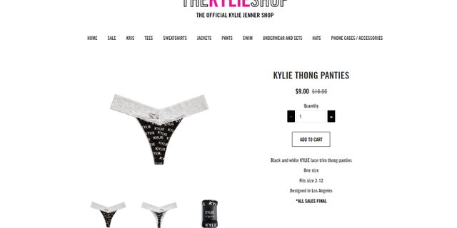 According to the lawsuit, the “Kylie Thong Panties,” sold at Kylie Jenner’s official online shop, utilized one of its designs in the waistband.