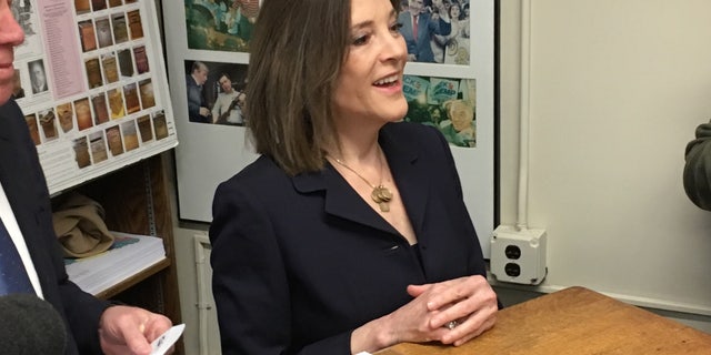 Democratic presidential candidate and best-selling spiritual author Marianne Williamson files to place her name on the New Hampshire primary ballot, in Concord, NH on Nov. 4, 2019