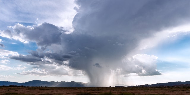 A microburst is a small, concentrated downburst within a thunderstorm that produces an outward burst of strong winds at or near the surface