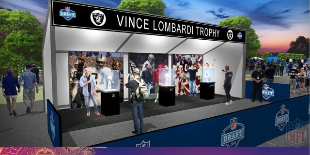 NFL Draft rendering of the Vince Lombardi Trophy showcase