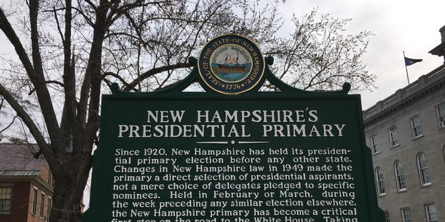 New Hampshire has held the first primary in the race for the White House for 100 years. A sign next to the Statehouse in Concord, NH spotlight's the state's treasured primary status.