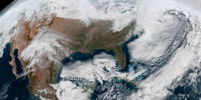 A powerful nor'easter can be seen in January 2018 impacting the Northeast states.