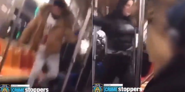 Investigators are looking to identify the two people involved in a New Year's Day subway brawl on a subway train in New York City.
