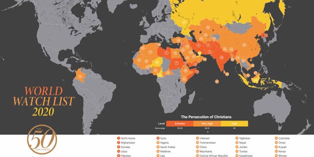 Watchdog organization Open Doors USA released its annual "World Watch List" on Christian persecution, which is largely concentrated in Africa, the Middle East and Asia.