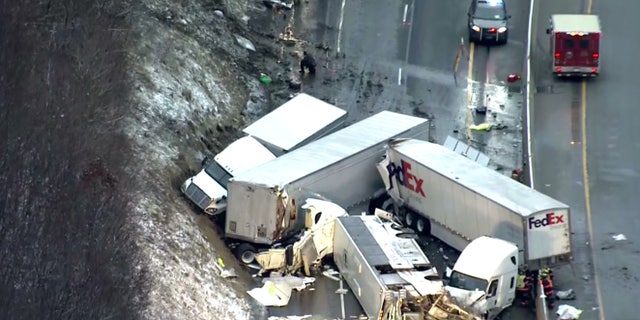 The crash happened on the Pennsylvania Turnpike in Westmoreland County, around 40 miles southeast of Pittsburgh.