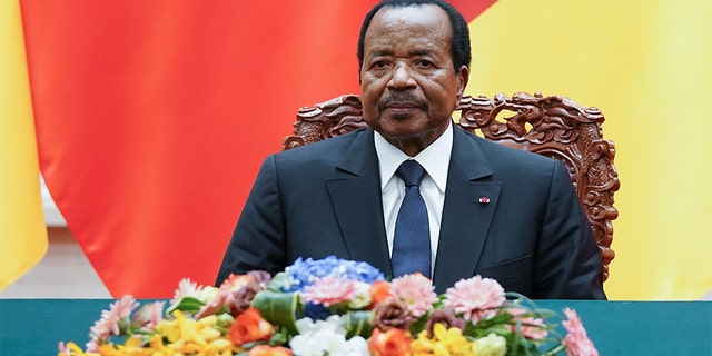 President of Cameroon Paul Biya with Chinese President Xi Jinping (not pictured) attend a signing ceremony at The Great Hall Of The People on March 22, 2018 in Beijing, China. (Photo by Lintao Zhang/Getty Images)