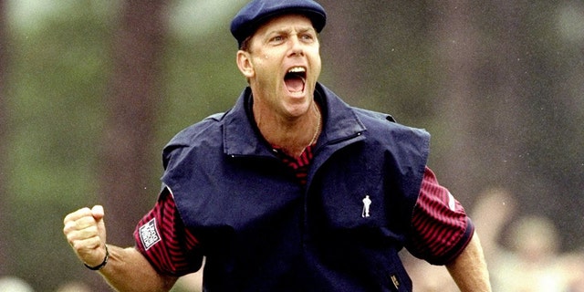 20 Jun 1999: Payne Stewart of the United States celebrates victory during the last day of the 1999 US Open played on the number two course at Pinehurst in North Carolina, USA. Mandatory Credit: David Cannon /Allsport