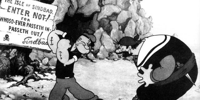 Popeye The Sailor Meets Sindbad TheSailor USA 1936 (Photo by Getty Images)