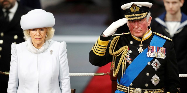 Britain's Camilla, Duchess of Cornwall (L) and Britain's Prince Charles.