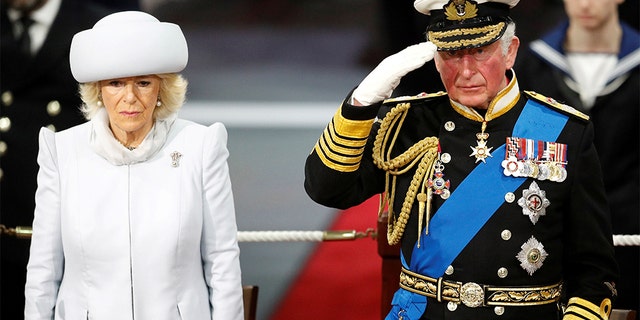 Britain's Camilla, Duchess of Cornwall (L) and Britain's Prince Charles.